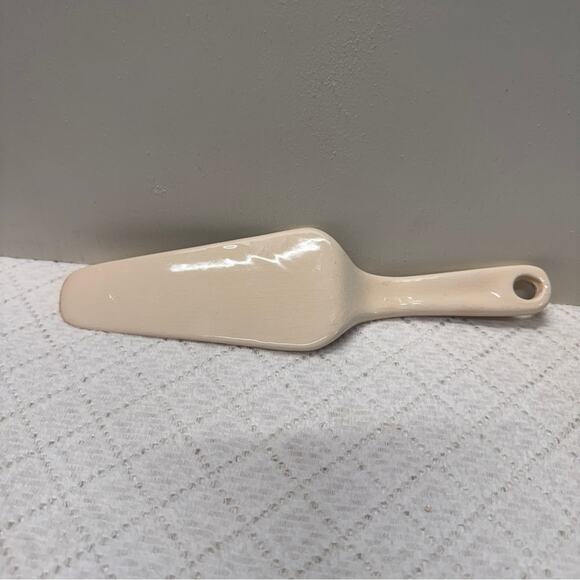 Vintage Cream and Pink Floral Serving Utensil - Picture 2 of 4